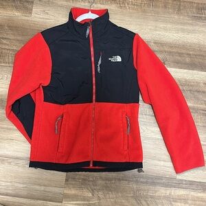 Red/Black The North Face Zip Up Fleece Jacket